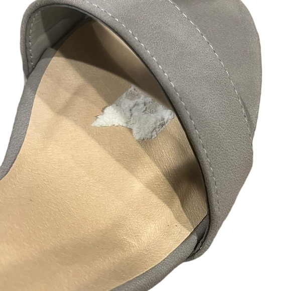 My Delicious Shoes Elton Heeled Sandal Taupe Grey Size 8 Faux Leather - Picture 11 of 11